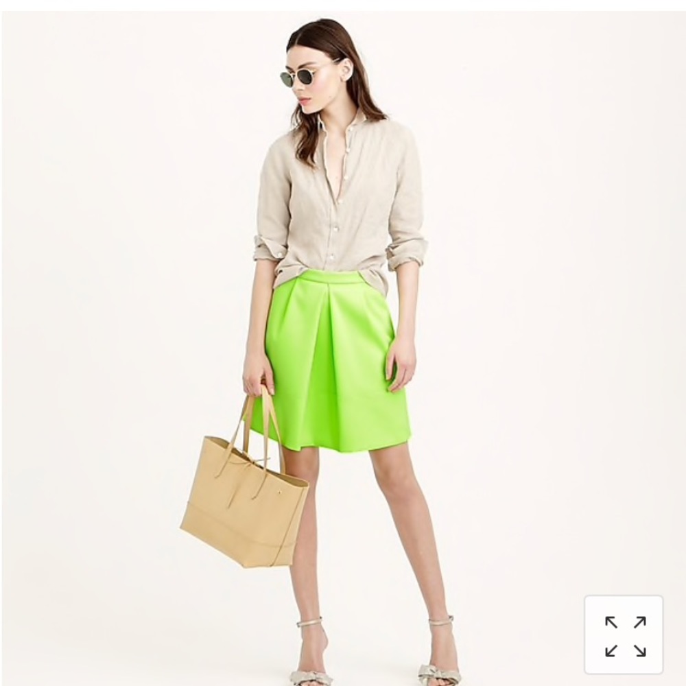 J crew Pleat front mini skirt